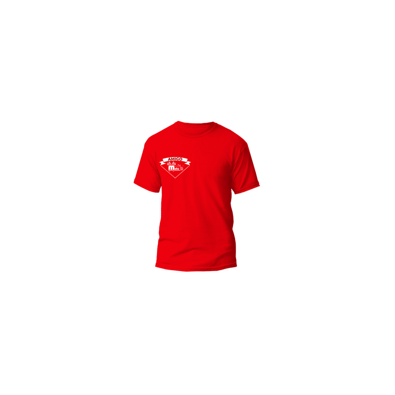 PLAYERA ROJO, LOGO BLANCO
