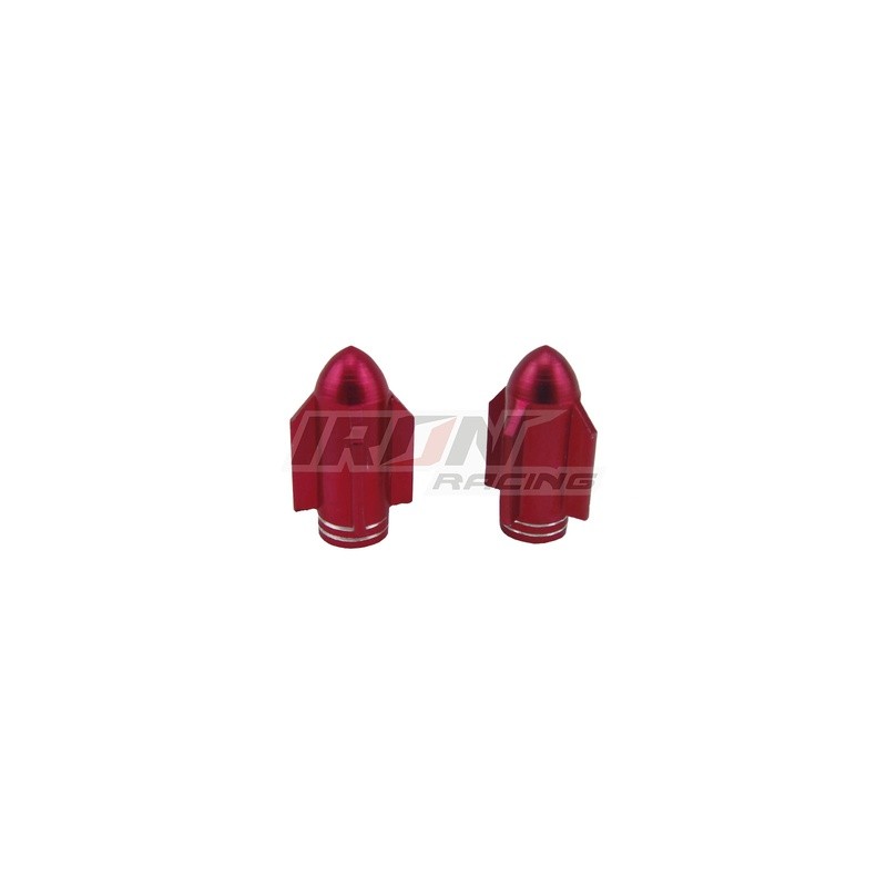 TAPON DE VALVULA DE AIRE ALUMINIO COHETE ROJO