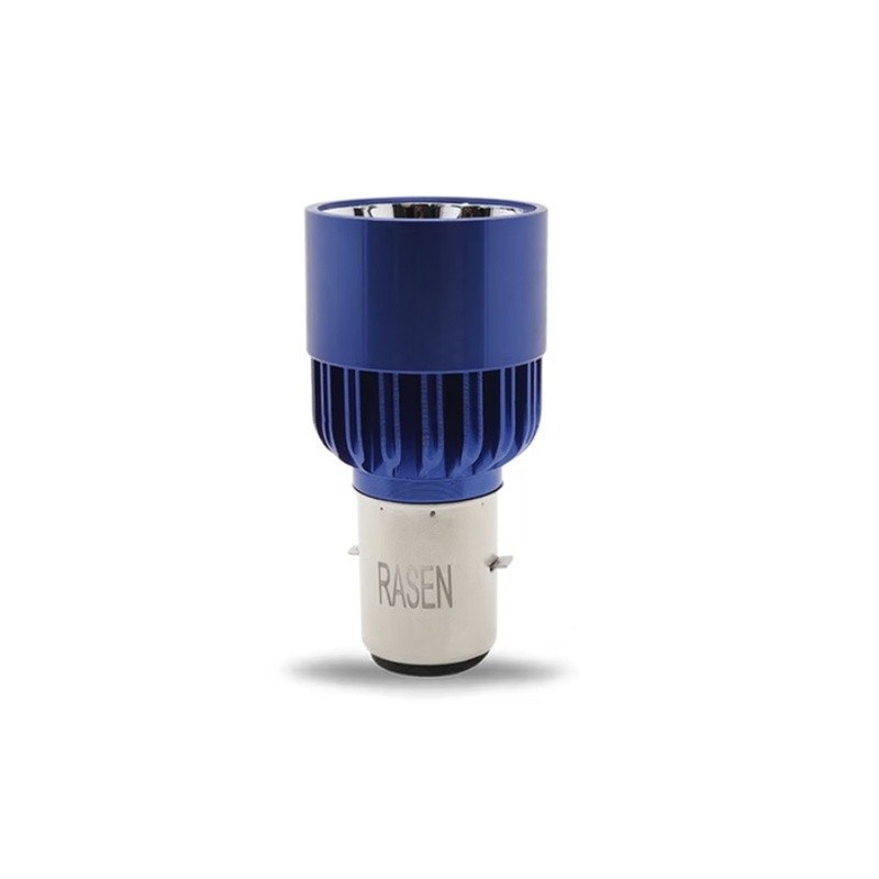 FOCO DE FARO LED MEDIA VUELTA 6 LED LUZ BLANCA CON CARCASA AZUL