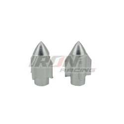 TAPON DE VALVULA DE AIRE ALUMINIO COHETE PLATA