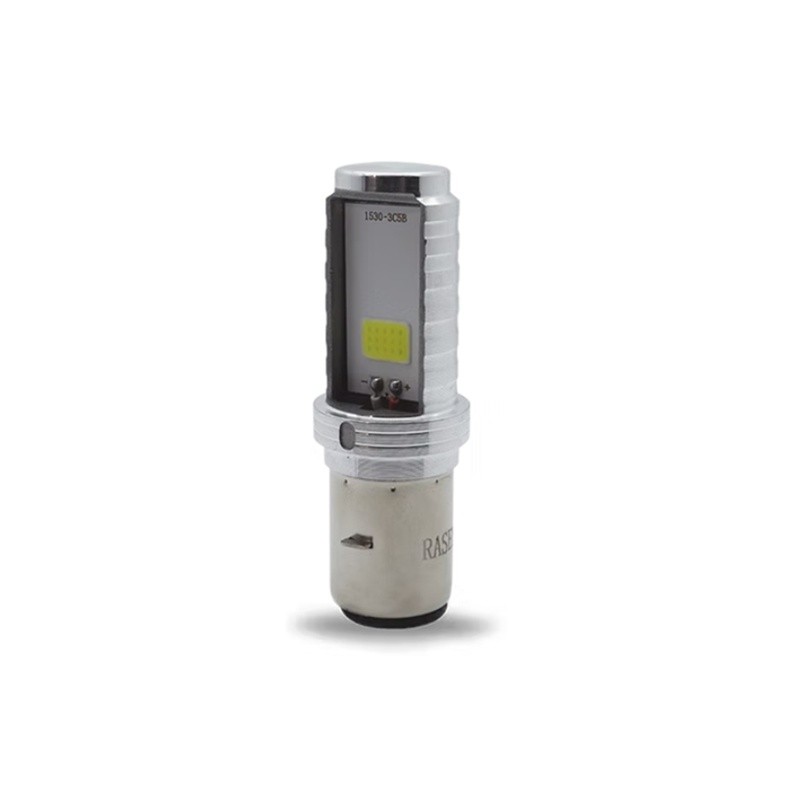 FOCO DE FARO LED MEDIA VUELTA LUZ BLANCA CARCASA PLATA