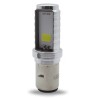 FOCO DE FARO LED MEDIA VUELTA LUZ BLANCA CARCASA PLATA