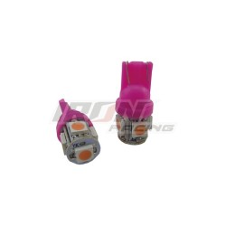 FOCO LED DE PELLIZCO T10/T13/T15 12V SISTEMA SMD ULTRA BRILLANTE LUZ ROSA