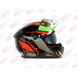 CASCO ABATIBLE ROJO NEGRO YBK