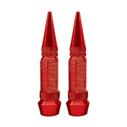 TAPON DECORATIVO PARA VALVULA EN FORMA DE PUNTA (ROJO)